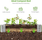 Land Guard 3 Pack 6×3×1ft Galvanized Metal Raised Garden Bed, Metal Planter Kit - Image 3
