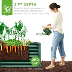Best Choice Products 6x3x2ft Outdoor Metal Raised Garden Bed, Deep Root Box - Image 3
