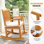 VINGLI Outdoor Rocking Chair, Weatherproof Rocker - Image 4