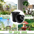 60 Pack 1 Gallon Nursery Plant Pots, Thickened Flexible Plastic Seedling Pot - Image 4