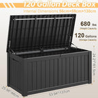 Outdoor Storage Box, Resin Deck Boxes Indoor and outdoor, Waterproof Storage - Image 2