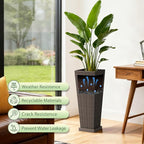 Set of 2 24 Inch Tall Plastic Planters - Image 2