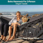 JoyView Boho Macrame Double Hammock - Image 2