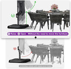 PURPLE LEAF 11.5' X 11.5' Telescopic Patio Umbrella - Image 5