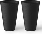 Kante Tall Round Planter Set of 2, 13 Inch Tall Decorative Planter Pots by Kante