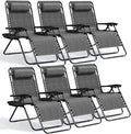 Nestl Zero Gravity Chairs Set of 6, Patio Lounge Chair Outdoor by Nestl