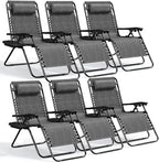 Nestl Zero Gravity Chairs Set of 6, Patio Lounge Chair Outdoor by Nestl