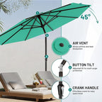 AreShark 9 FT Patio Umbrella for Outdoor, Outdoor Umbrella - Image 5