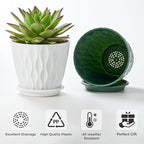 FaithLand 6-Pack 6-Inch Plastic Plant Pots - Image 2