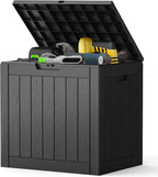 NEWBULIG 31 Gallon Deck Box, Weatherproof Resin Lockable Outdoor Storage by NEWBULIG