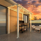 AECOJOY 8' x 5' White Gazebo Outdoor Pergola - Image 3