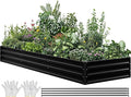 YITAHOME 144x48x12 in Galvanized Raised Garden Bed Kit, Large Metal Planter Box by YITAHOME