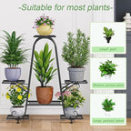 Plant Stand Indoor Outdoor Shelf Metal Holder Pot Rack Multiple Plants Stand - Image 5