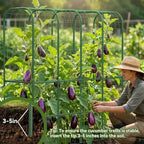 65" Tall Cucumber Trellis for Raised Bed, Garden Trellis for Climbing Plants - Image 7