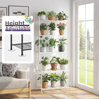 5-Tier Corner Plant Stand, Metal Black Flower Pot Rack, Indoor Outdoor Heavy - Image 8