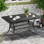 DWVO Cast Aluminum Outdoor Dining Table, Patio Dining Table - Image 7