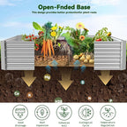 3 Pack 6x3FT Raised Beds for Gardening, Corrugated Galvanized Steel Raised - Image 4