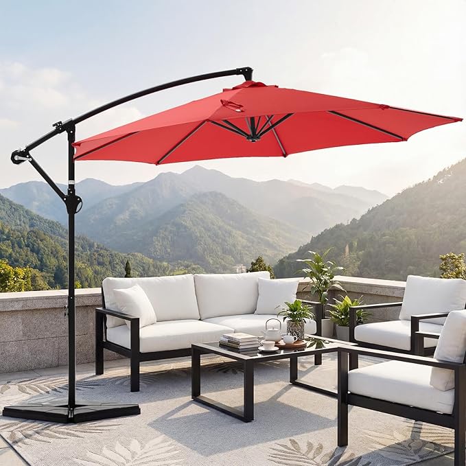 OLIXIS 9.7FT Offset Patio Umbrella - Image 7