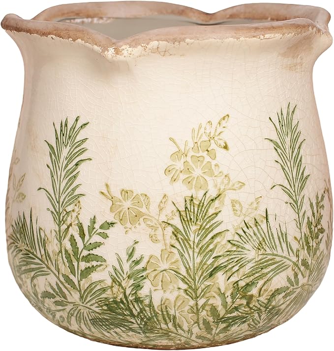 Cottagecore Ceramic Vase and Planter, 6 Inch Flower Pot by XiaanJiaju
