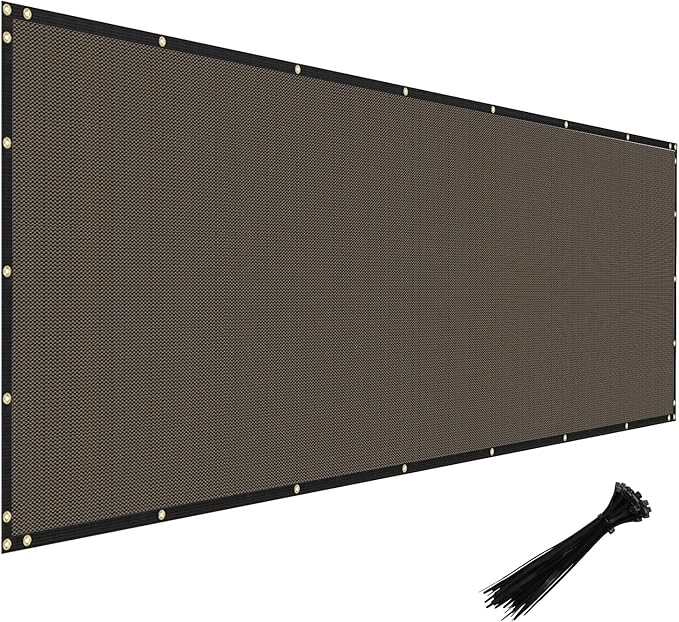 WINDSCREEN4LESS 6' x 9' Privacy Fence Screen in Brown by Windscreen4less