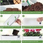 Self Watering Planter with Coco Coir Pellets, 11.8 Inch Plastic Rectangular - Image 6