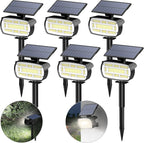 Fabrito Large Solar Spot Lights Outdoor 6 Pack, 1000 Lumens High Brightness by Fabrito