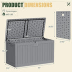 JUMMICO 250 Gallon Outdoor Resin Deck Box - Image 5