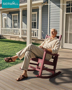 SERWALL Oversized Outdoor Rocking Chair Set of 2, HDPE Rocker - Image 8
