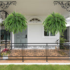 Single Silky Artificial Boston Fern Bush, 49Inch Large Artificial Ferns - Image 5