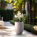 Kante Tall Concrete Planter, 21.7-Inch Height Light Gray Large Indoor Outdoor - Image 3
