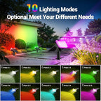 WdtPro 4 Pack Solar Color Changing Lights, 10 Lighting Modes Solar Lights - Image 2