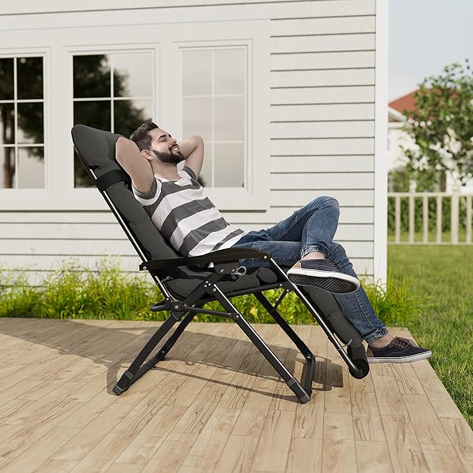 UDPATIO Oversized Zero Gravity Chair Set of 2, 33In XXL Patio Reclining Chair - Image 2