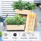Window Box Planter 8 Pcs, 17 Inches Rectangle Flower Pots - Image 2
