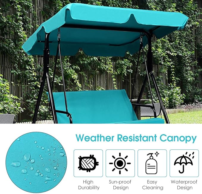 Tangkula 2 Person Porch Swing, Outdoor Swing - Image 8
