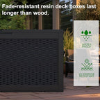 120 Gallon Resin Deck Box, Lockable Weatherproof Outdoor Storage Box - Image 4