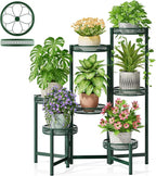 7 Tier Metal Corner Plant Stand Indoor Outdoor, Folding Tall Plant Rack by Unknown