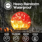 Outdoor Waterproof Solar Gradient Red Globe Lights, Led Solar Round Gazing - Image 3