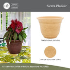 The HC Companies Sierra Round Self-Watering Pot - Image 3