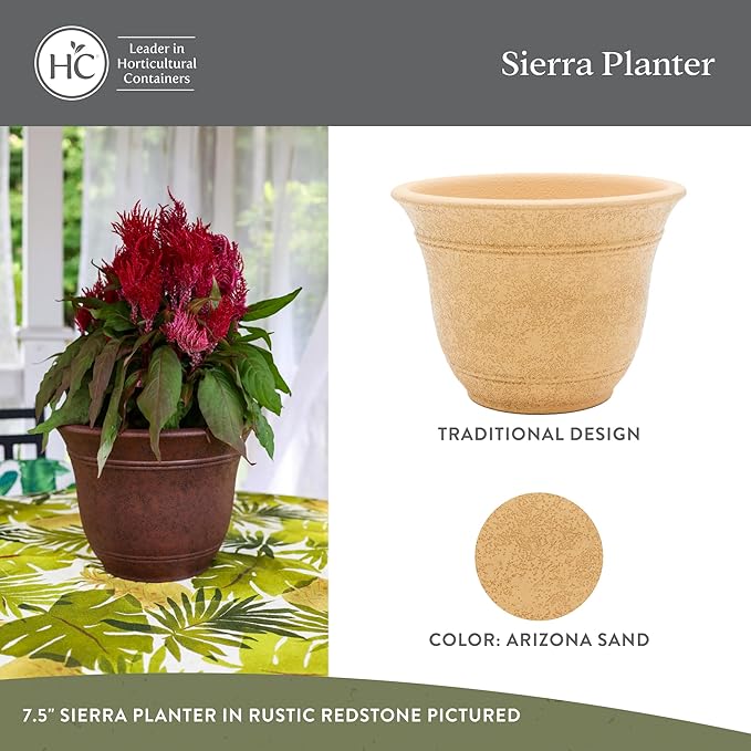 The HC Companies Sierra Round Self-Watering Pot - Image 3