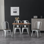 Nazhura Metal Dining Chair Farmhouse Tolix Style - Image 2