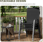 UDPATIO Patio Chairs Set of 8, Stackable Outdoor Dining Chairs - Image 4