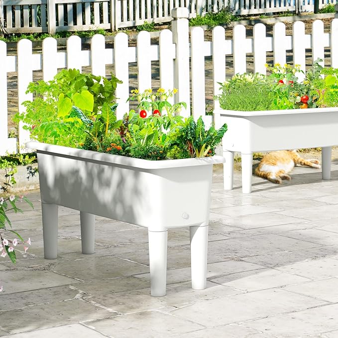 Giantex Raised Garden Beds Outdoor Set of 2, Self-Watering Planter Box - Image 3