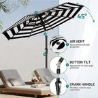 AreShark 9 FT Patio Umbrella for Outdoor, Outdoor Table Umbrella - Image 5