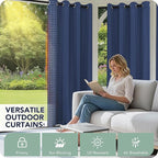 Outdoor Curtains for Patio Waterproof 6 Panels - Image 3