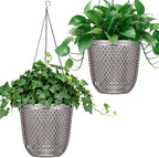 QCQHDU Self Watering Hanging Pots, 2 Pack 5.7 Inch Hanging Planters by QCQHDU