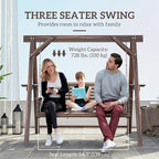 Outsunny 3 Seat Porch Swing - Image 3