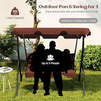 Tangkula 3 Person Porch Swing, Patio Swing - Image 3