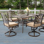 7-Piece Cast Aluminum Patio Furniture, Patio Dining Set - Image 2