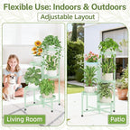 iDavosic.ly Plant Stand Indoor Outdoor, 5 Tier Corner Metal Flower Display - Image 6