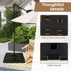Tangkula 4-Piece 20L Cantilever Offset Patio Umbrella Base, 284 Lbs Heavy-Duty - Image 6